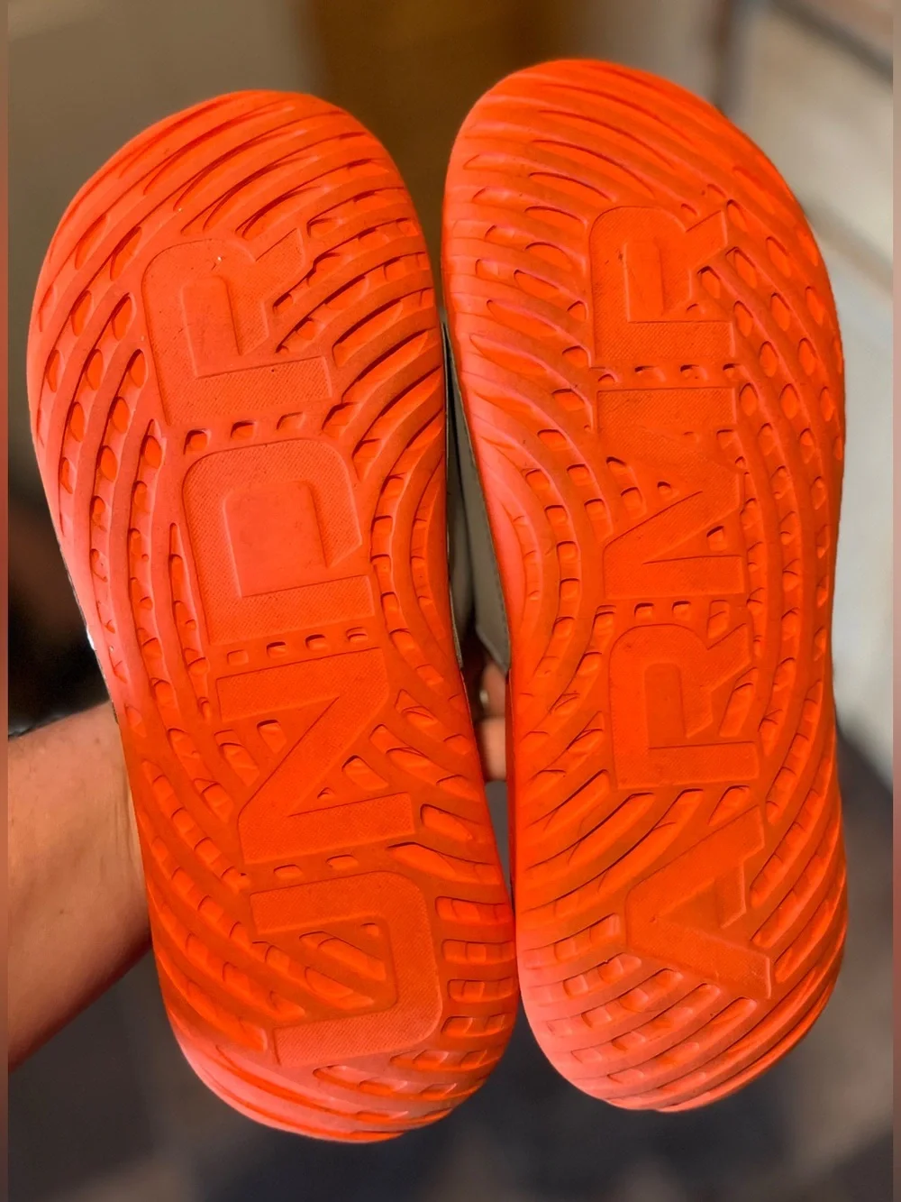 Men’s Orange & Gray Under Armour Ignite Select Slides, size 10